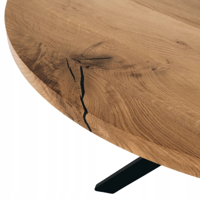 Stół drewniany  okrągły 80 cm loft  do kuchni czarny