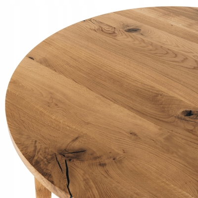 Stół okrągły drewniany 80 cm dąb