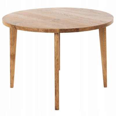 Stół okrągły drewniany 80 cm dąb