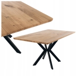 Stol drewniany dębowy LOFT do salonu 180x90