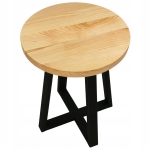 Stolik kawowy drewniany loft salon JESION 40 cm