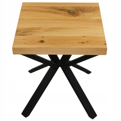 stoliczek kwadratowy 60 cm dębowy