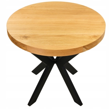 stolik dębowy stelaż pająk 60 cm loft