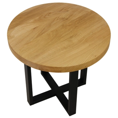 stolik debowy kawowy loft lite drewno 80 cm