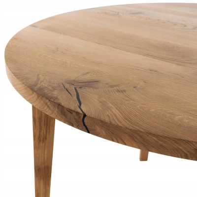 Stół okrągły drewniany 120 cm dąb