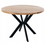 Stół drewniany  okrągły 120cm loft   drewniany do kuchni czarny  
