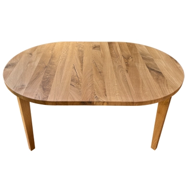 Stół okrągły drewniany 120 cm dąb naturalny kuchenny lite drewno   rozsuwany