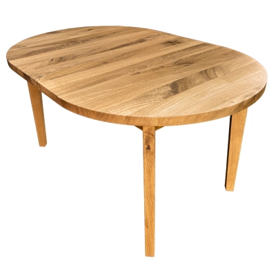 Stół okrągły drewniany 110 cm dąb naturalny