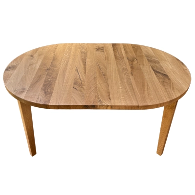 stół okrągły 90 cm drewniany dębowy rozkładany +50cm