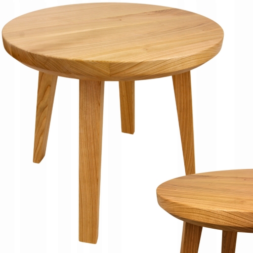 stolik drewniany 50 cm czereśnia kawowy do salonu