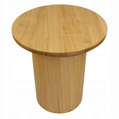 Stolik okrągły dębowy nowoczesny tuba