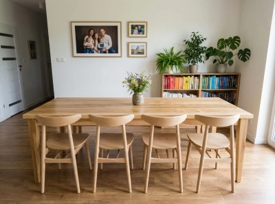 Stol drewniany jesionowy 180x90 do salonu