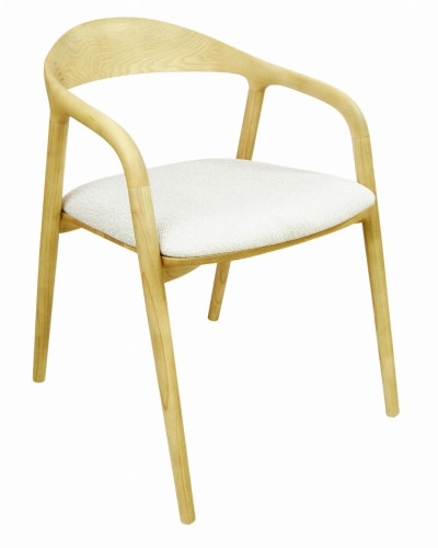 Krzesło jesionowe drewniane tapicerowane lite drewno