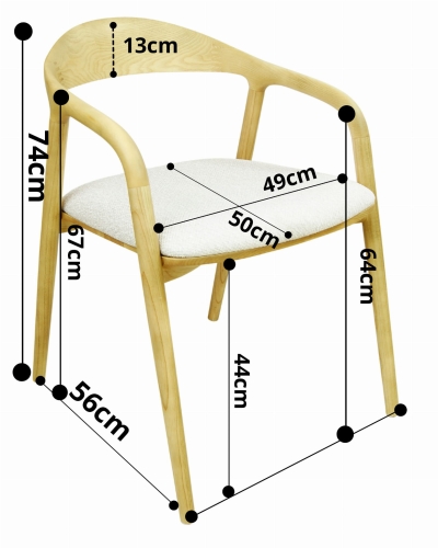 Krzesło jesionowe drewniane tapicerowane lite drewno wymiary