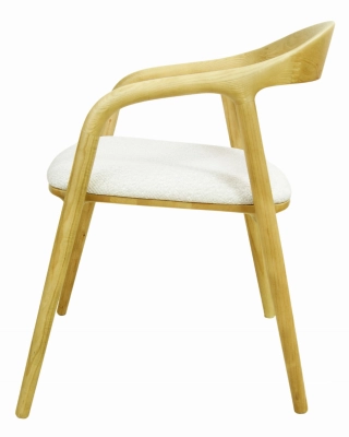 Krzesło jesionowe drewniane tapicerowane lite drewno