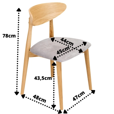 krzesło dębowe tapicerowane