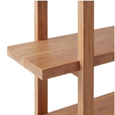 krawędź półki regału dębowego lite drewno