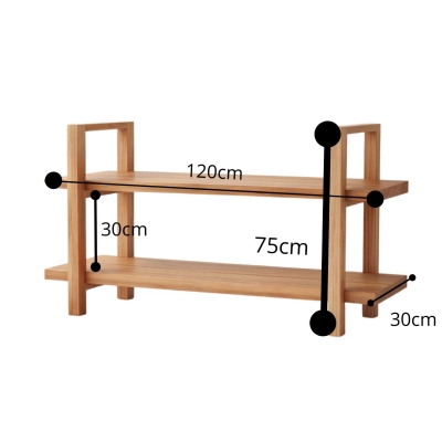 Regał dębowy z litego drewna – regał do salonu wymiary